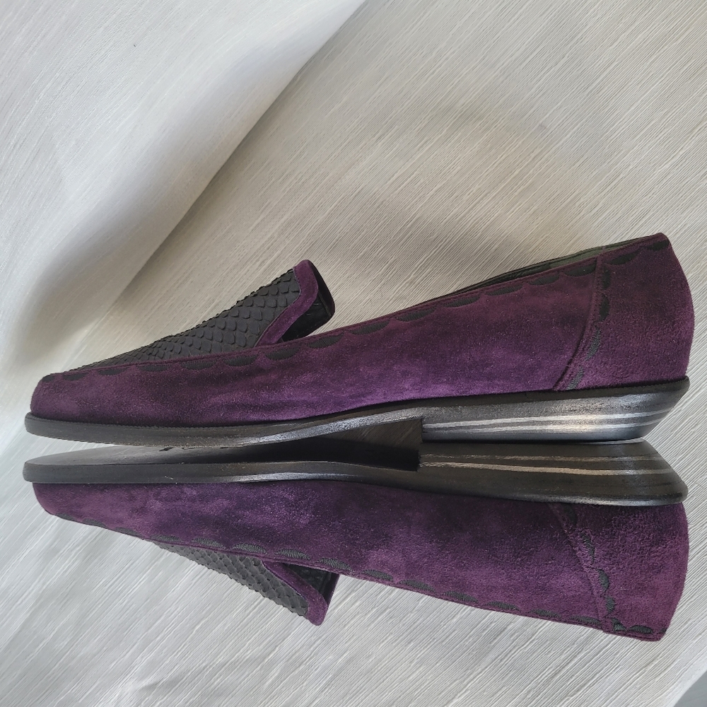 CASADEI Italian high quality luxury  monogram shoe 36 loafer slip on flat - Picture 9 of 17